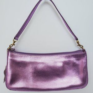 Vintage Y2k Giani Bernini Metallic Purple Shoulder Crossbody Bag with Wallet